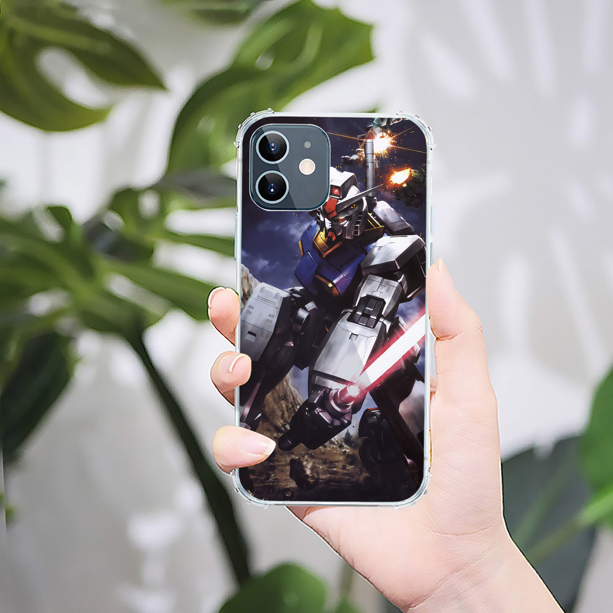 （画像用） 機動戦士ガンダム Mobile Suit Gundam 【iPhone 12シリーズ対応】透明スマホケース（クリアソフトケース）